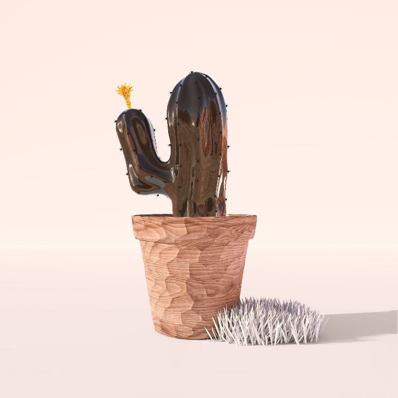 3D Crypto Cacti #18 static token preview