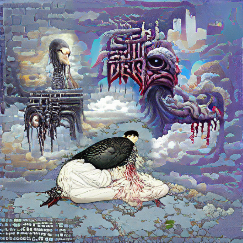 Pigeon Sat on a Brain Reflecting Existence #16 static token preview