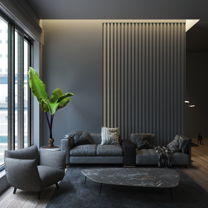 Modern living room GEN #1 static token preview