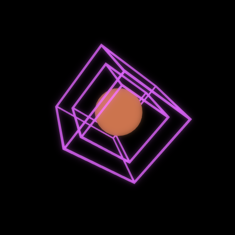 Generative Animation : Two Cube and Sphere #9 static token preview