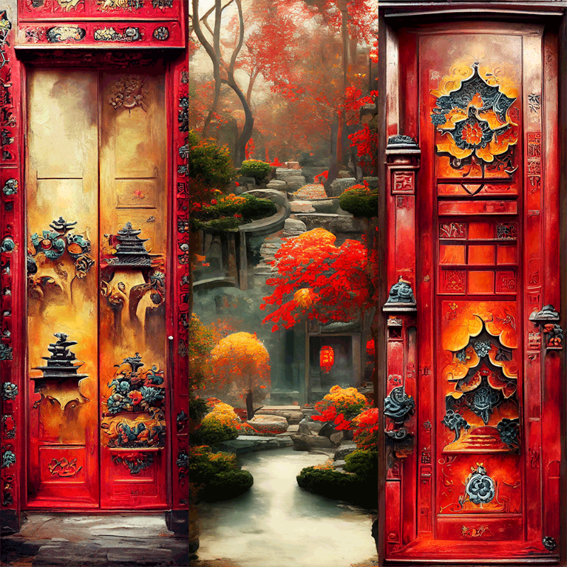 AI Chinese Garden #9 static token preview