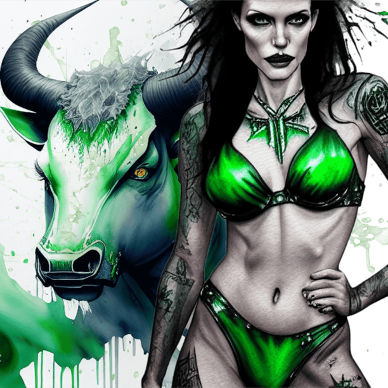 Green Bull #4 static token preview