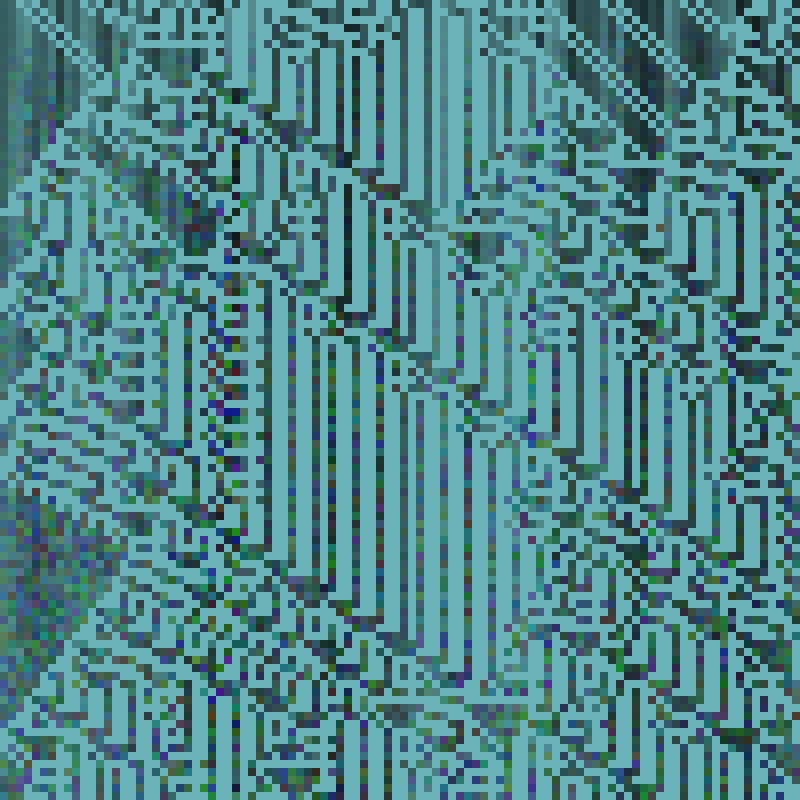 Colored Elementary Cellular Automaton #358 static token preview