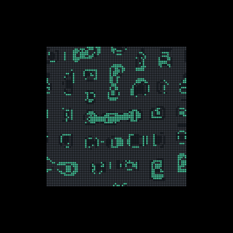 fractal memory cellular automata - FMCA #16 static token preview