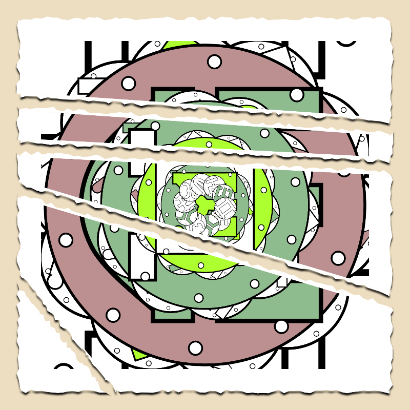 Fractals and fractures -"Alphabetic Signs" #17 static token preview