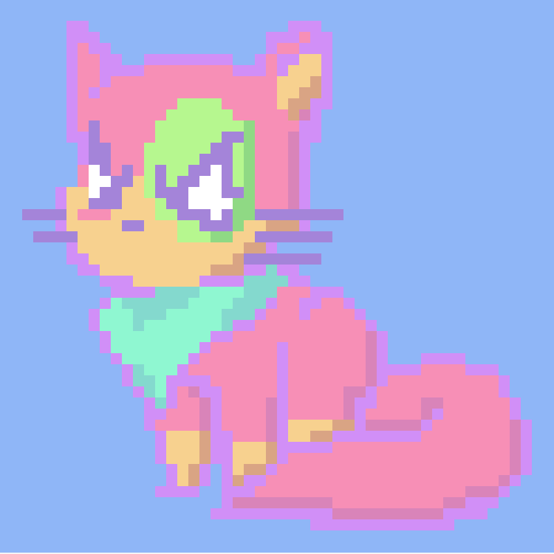 Pastel Pixel Kittens #8 static token preview