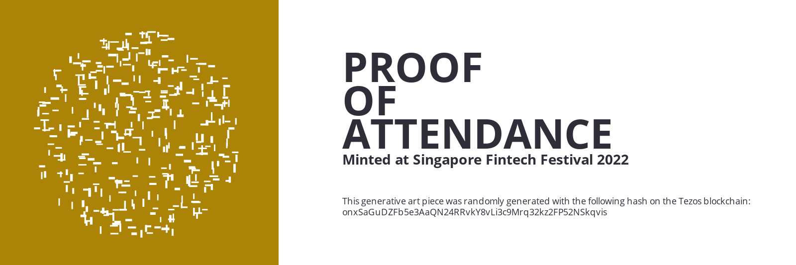 SFF2022 Proof of Attendance Token #1822 static token preview