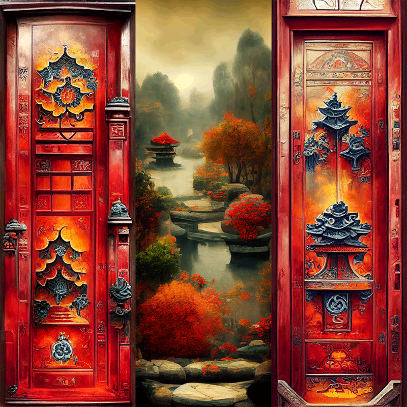 AI Chinese Garden #6 static token preview