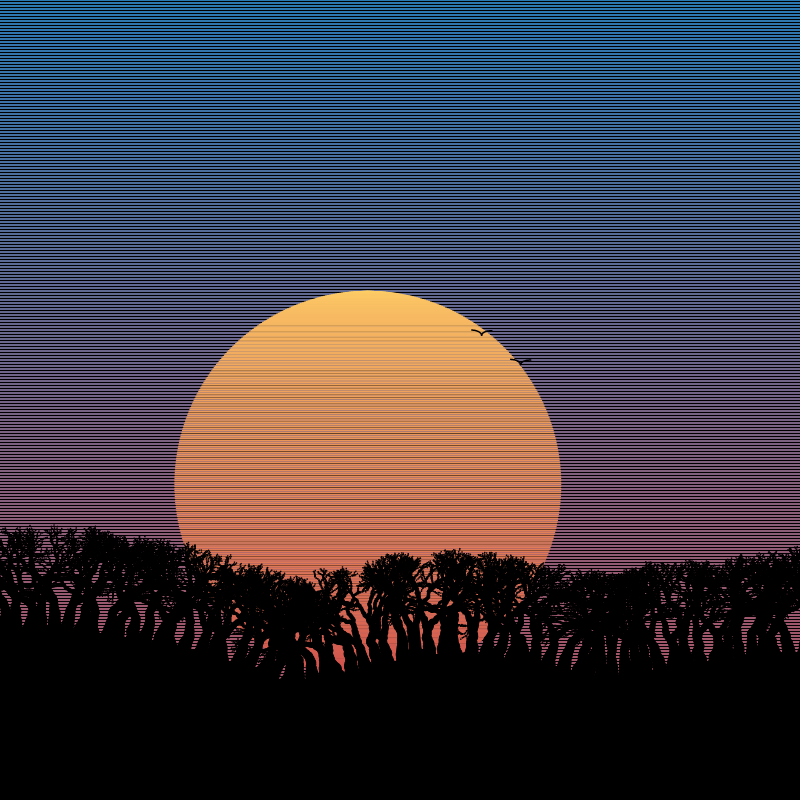 Sunset #4 static token preview