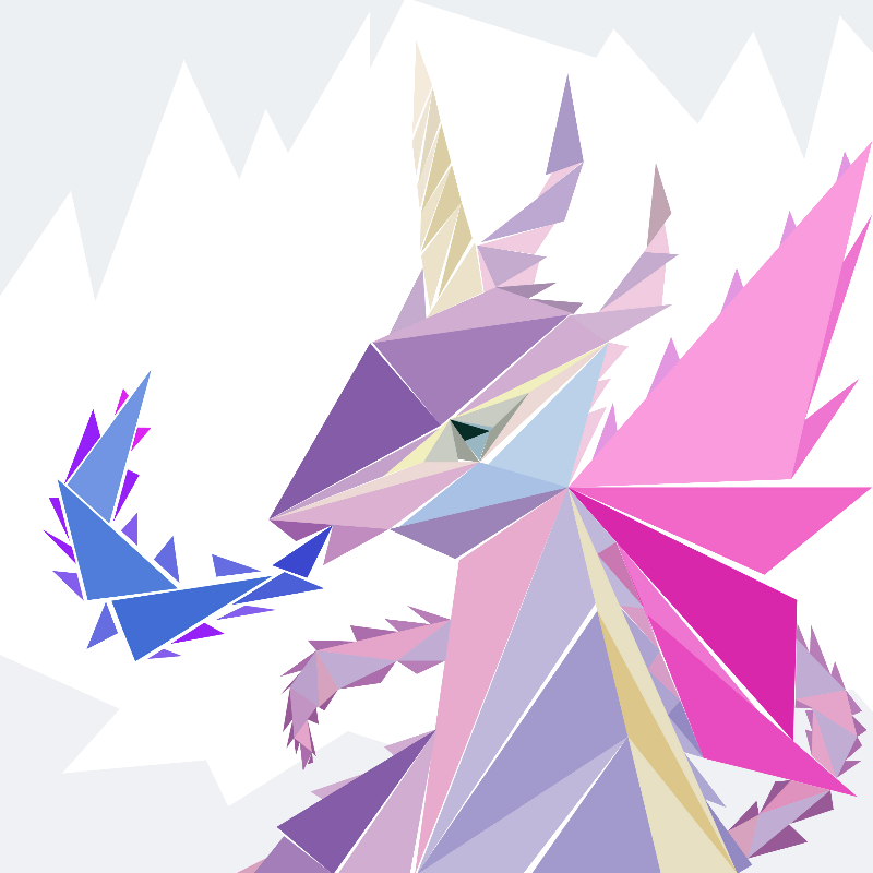 Unicorn dragon #16 static token preview