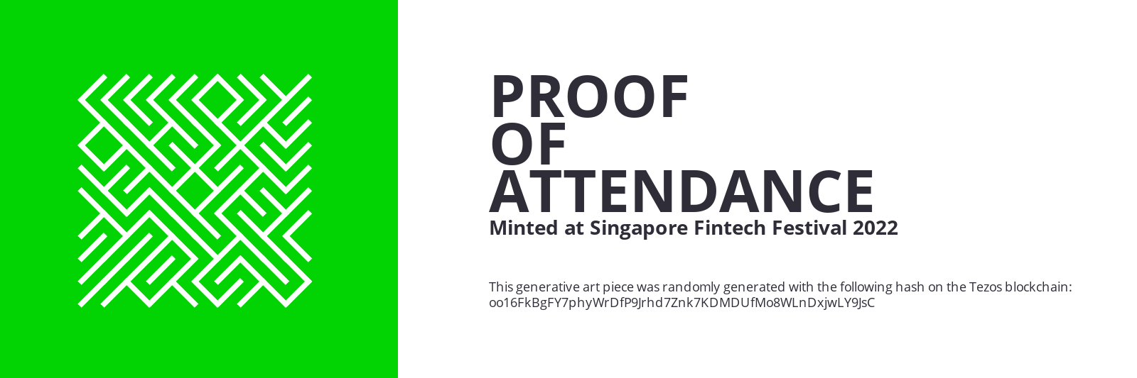 SFF2022 Proof of Attendance Token #961 static token preview