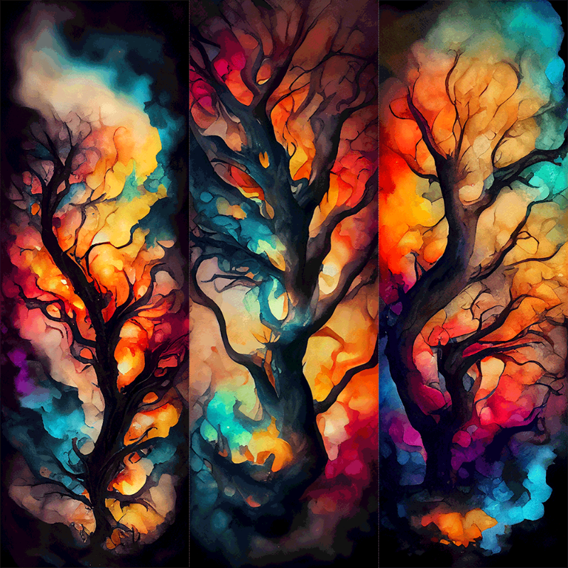 AI Psychedelic Forest #5 static token preview