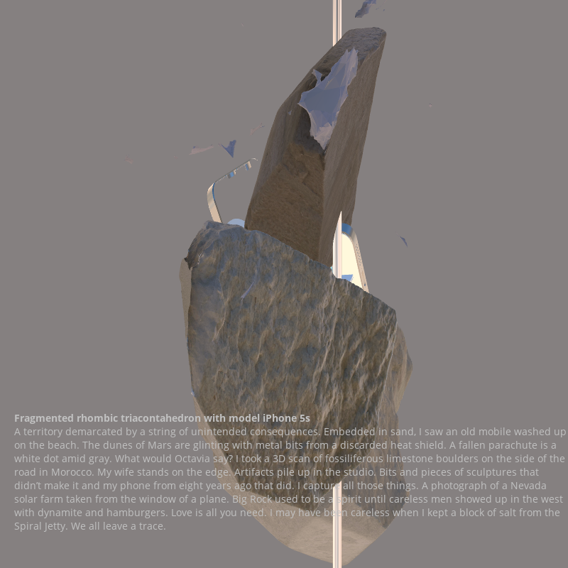 Fragmented triacontahedron with iPhone 5s #26 static token preview