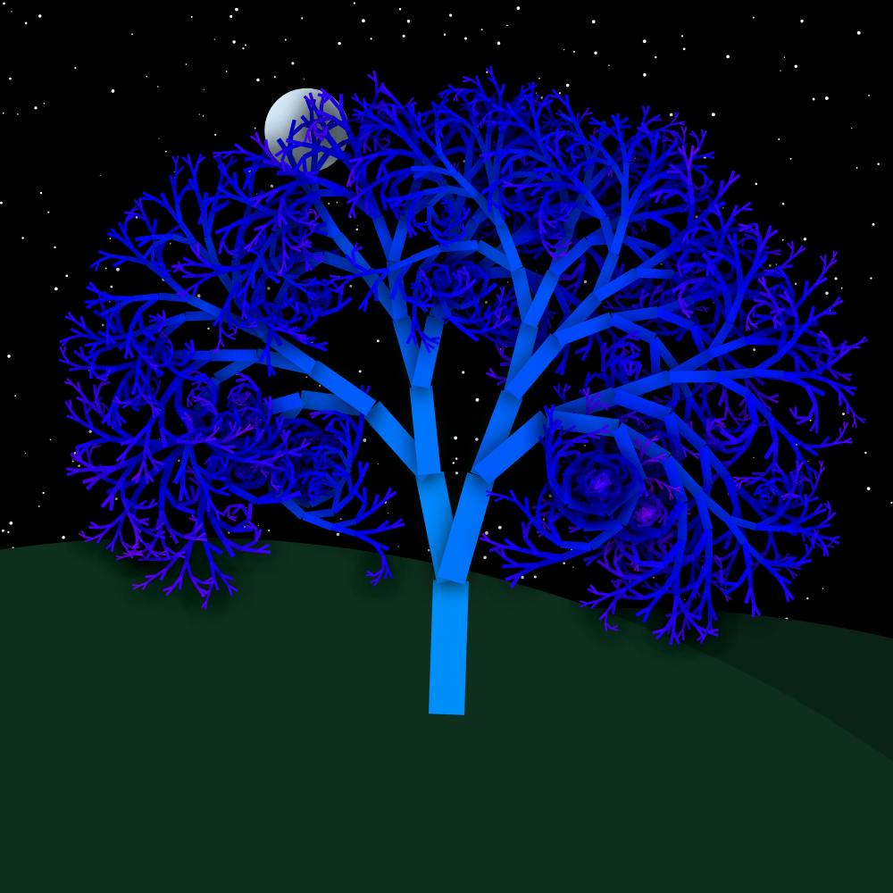 Moonlit Trees of Iterative Fractal Chaos #9 static token preview