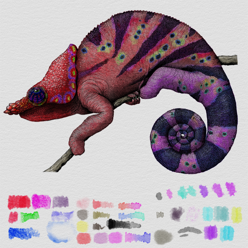 Colorful Cameleon #6 static token preview