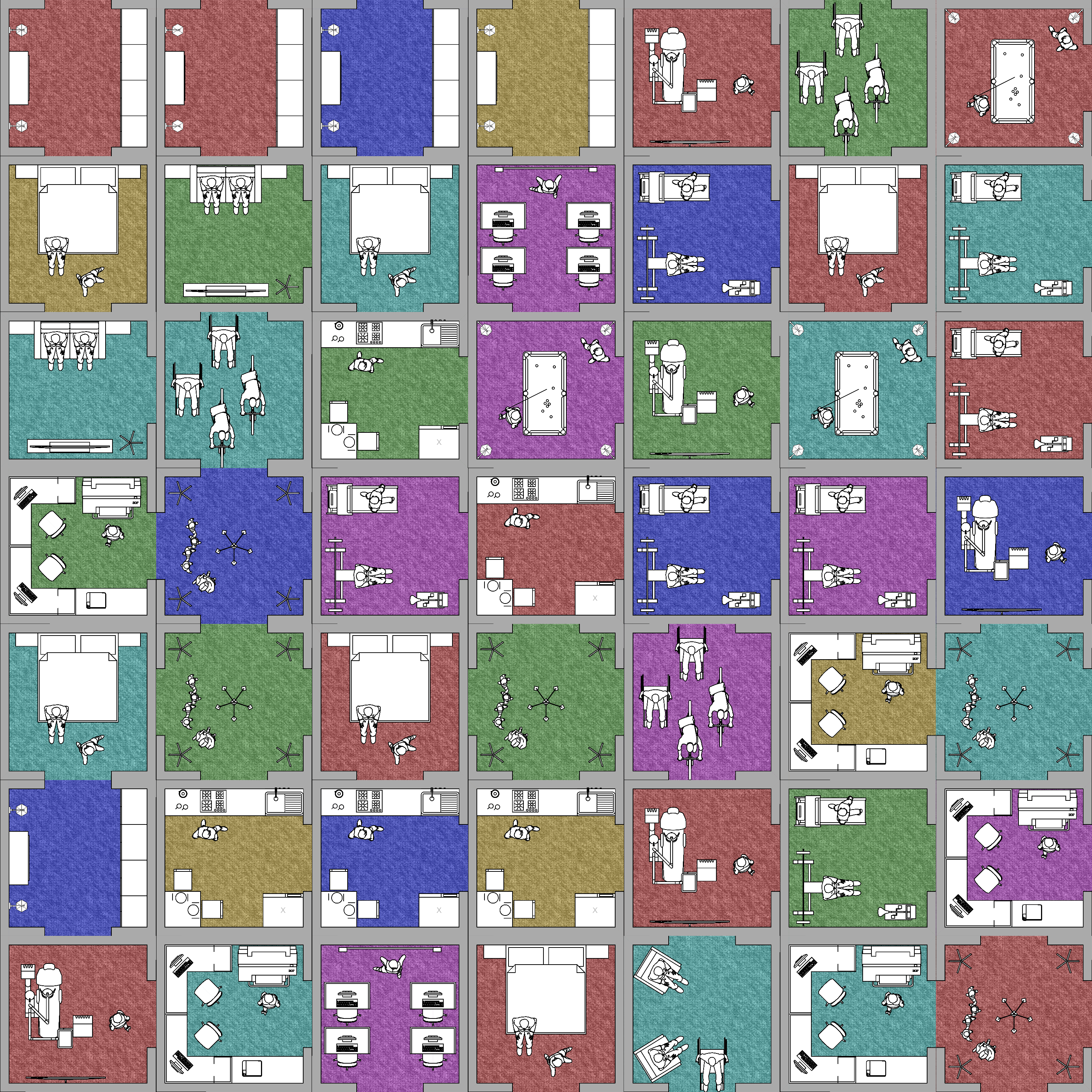 Harlequin block building #17 static token preview