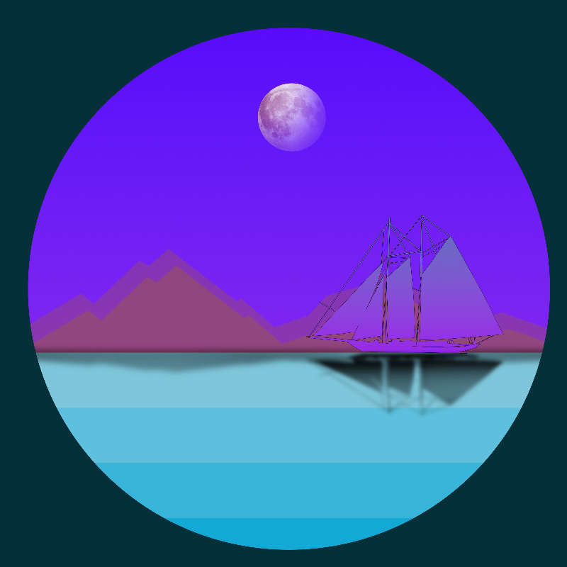 Boat on the sea #3 static token preview