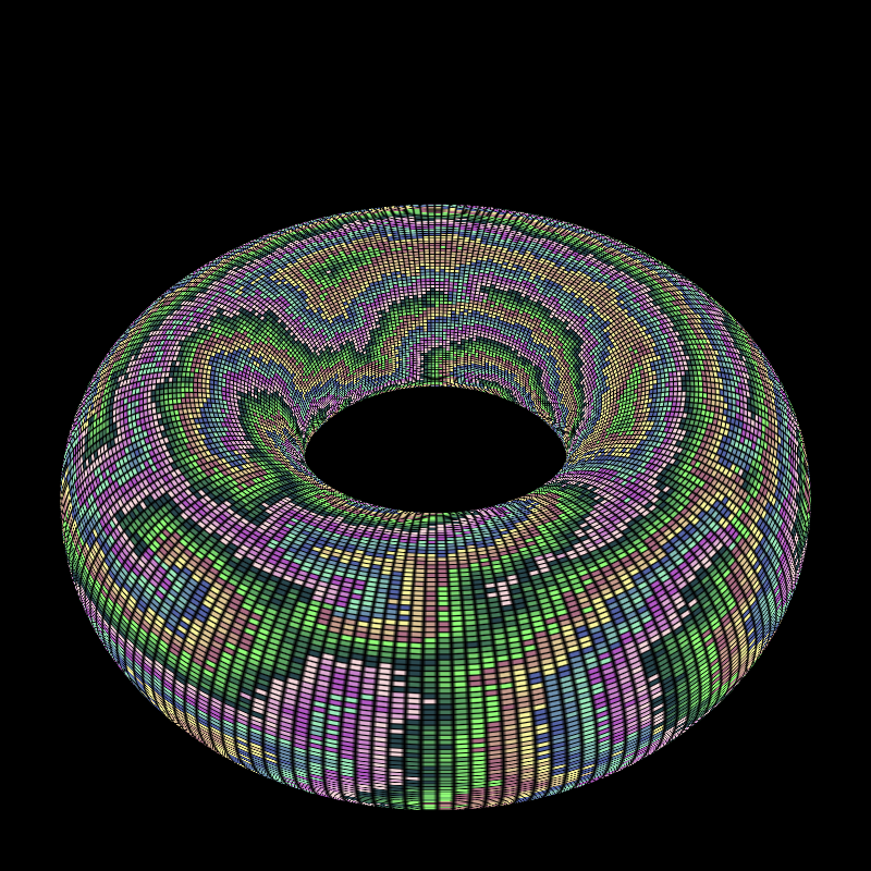 Reaction Diffusion on a Torus #9 static token preview