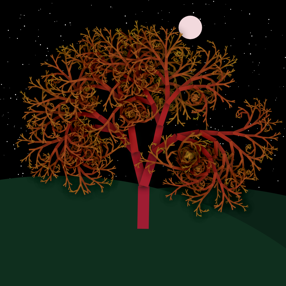Moonlit Trees of Iterative Fractal Chaos #5 static token preview