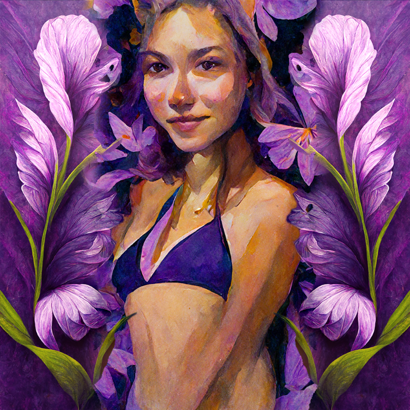 Girl and Flower #3 #4 static token preview