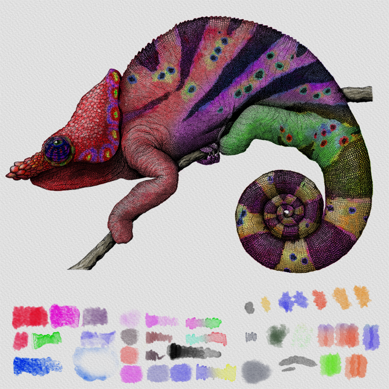 Colorful Cameleon #3 static token preview