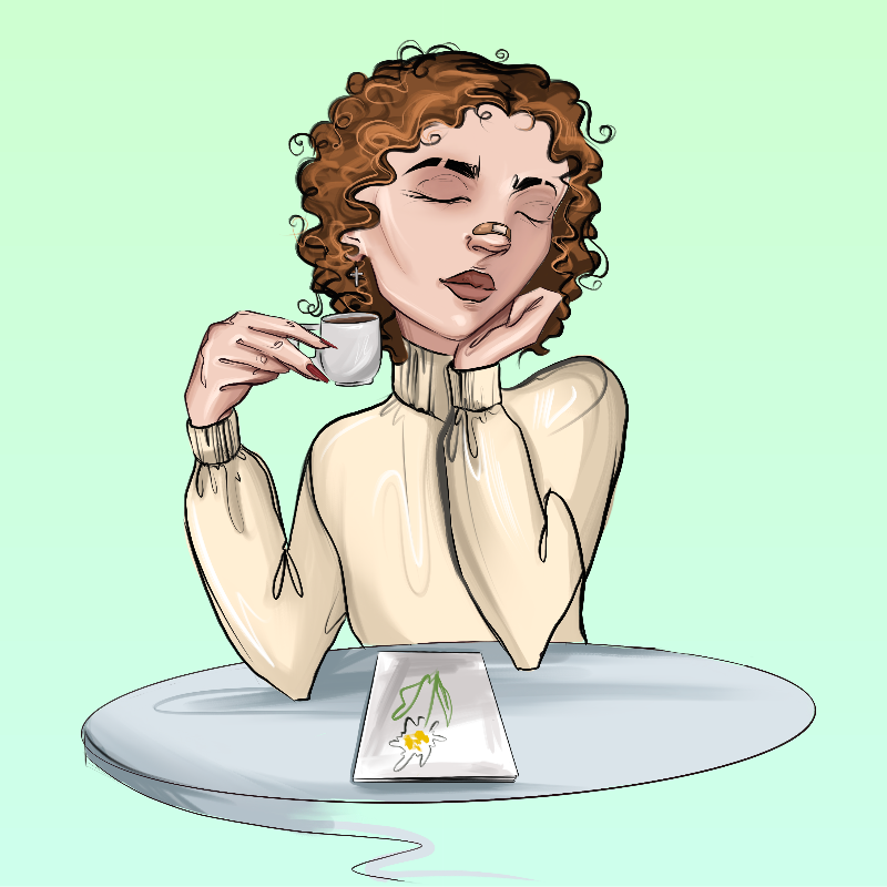 Girl at the table #1 static token preview