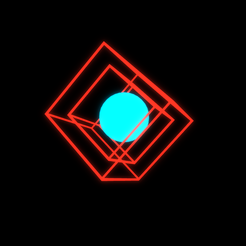 Generative Animation : Two Cube and Sphere #23 static token preview