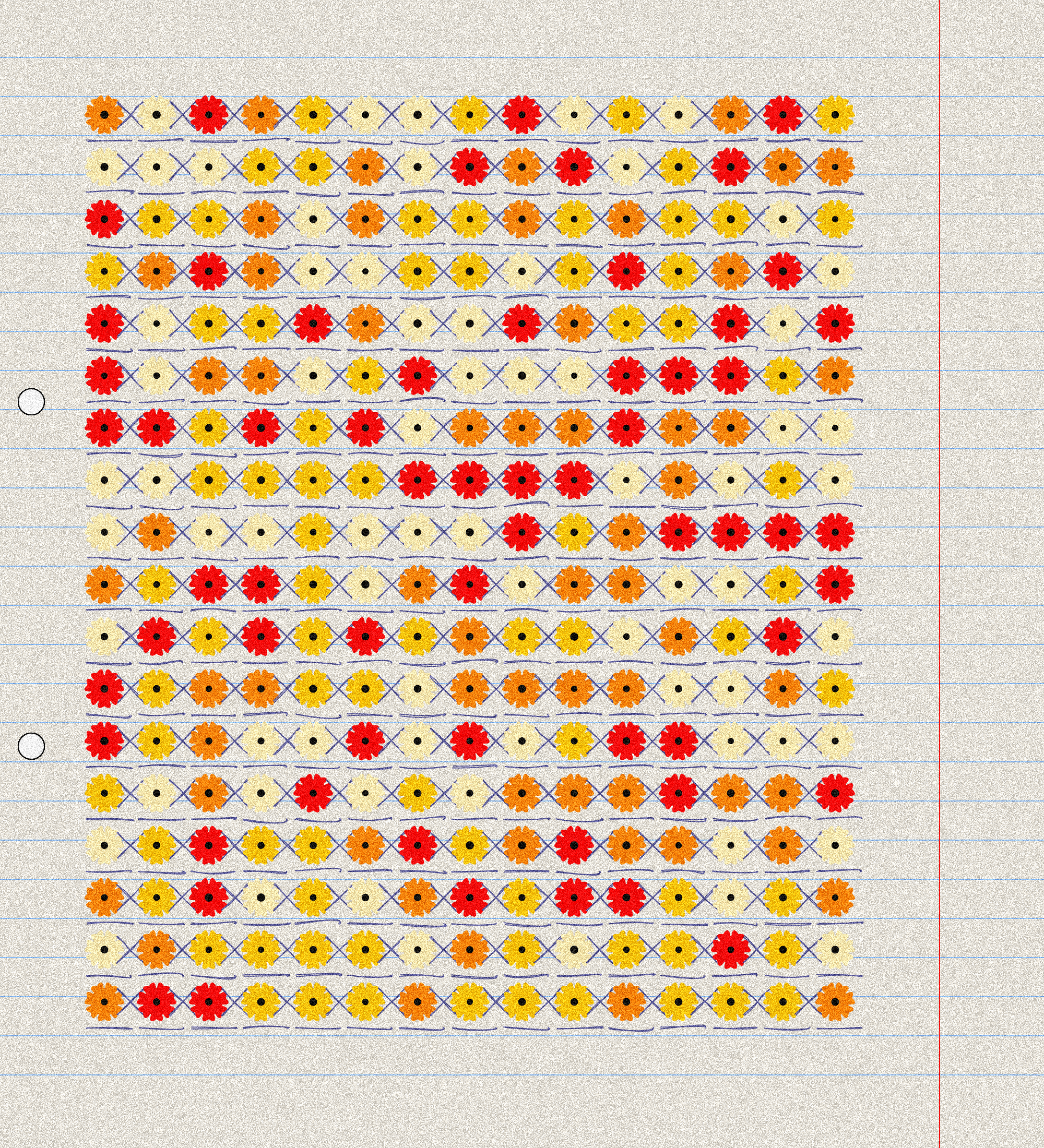 sketchbook page 10: first flowers #2 static token preview
