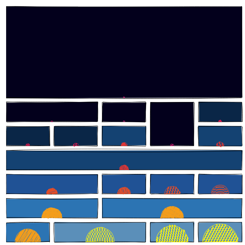 Strips layouts - rising sun #3 static token preview