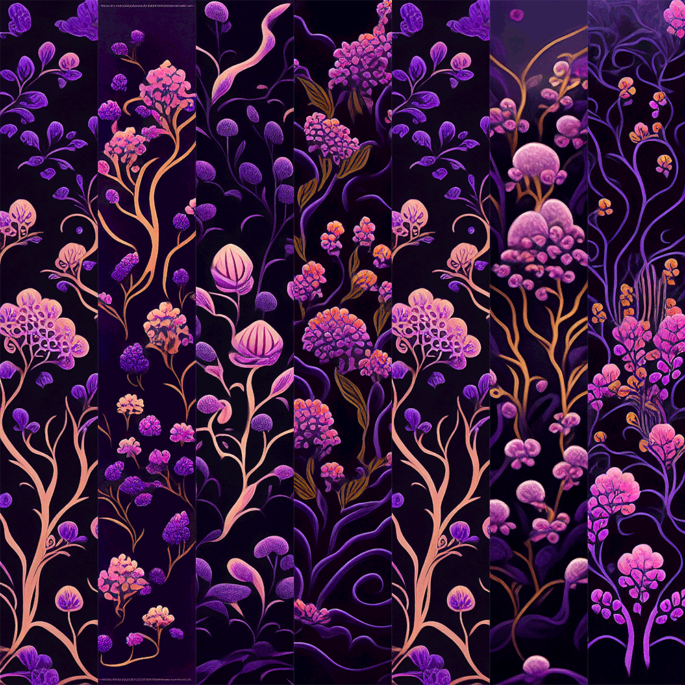 AI Purple Flowers #13 static token preview