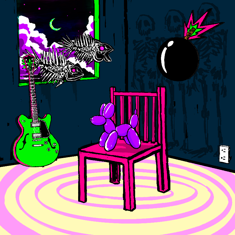 pink chair in the blue room #113 static token preview