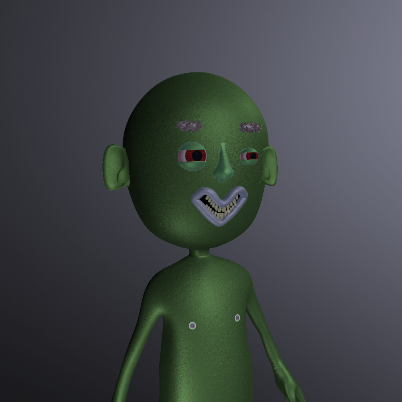Strange little green man #4 static token preview