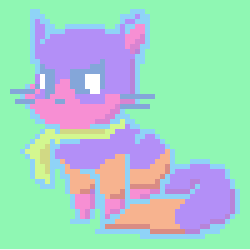 Pastel Pixel Kittens #4 static token preview