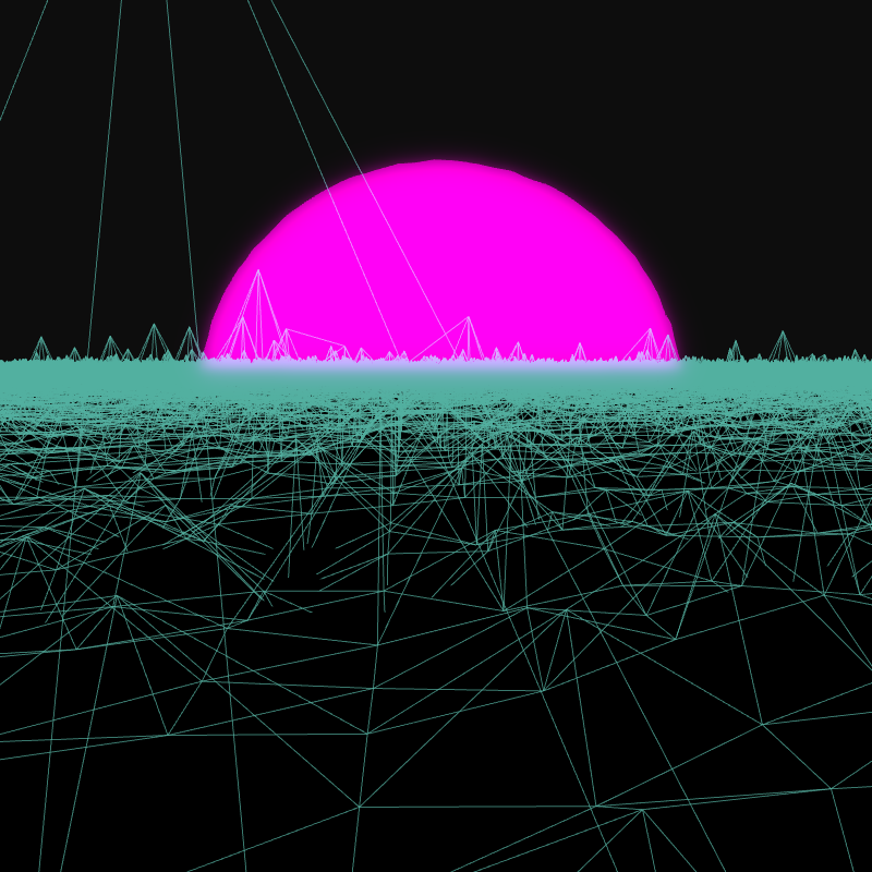 Generative Retrowave Field #99 static token preview