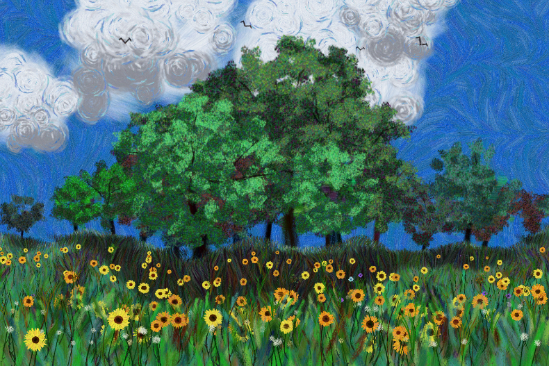Flowers and Sky #6 static token preview