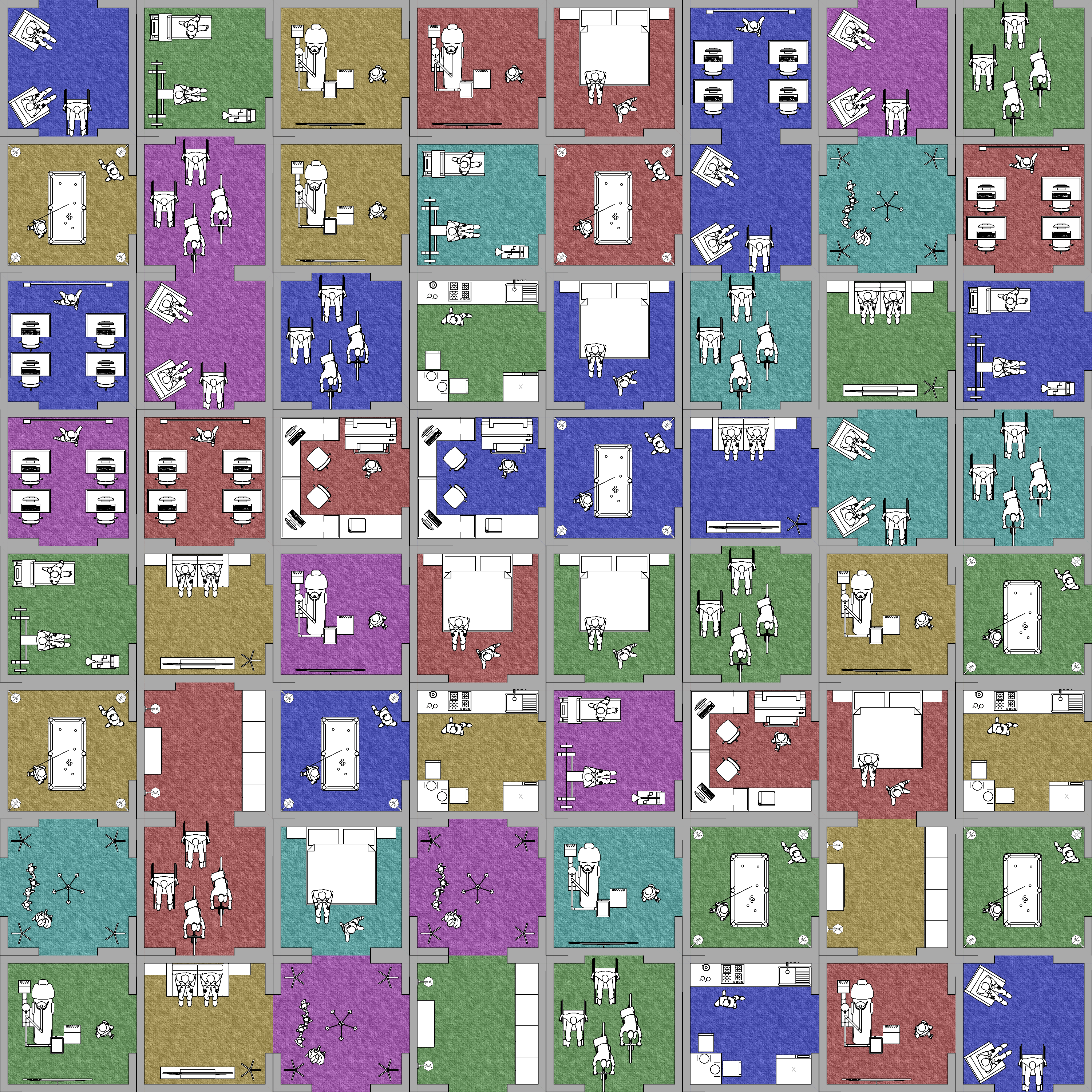 Harlequin block building #10 static token preview