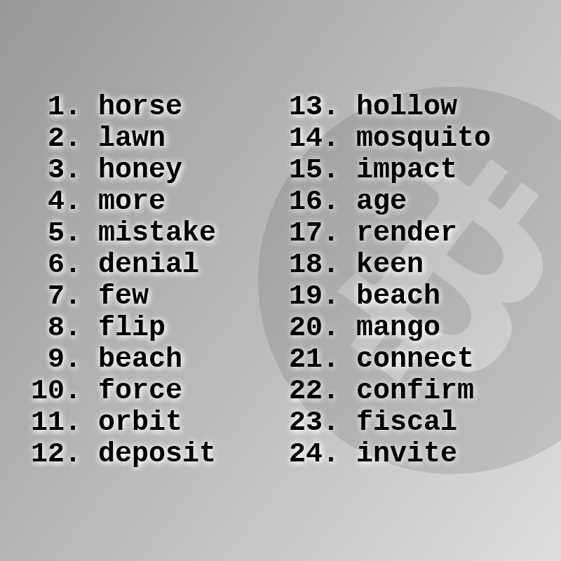 Crypto passphrase #7 static token preview