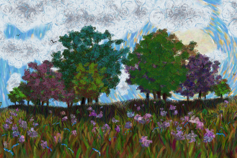 Flowers and Sky #47 static token preview