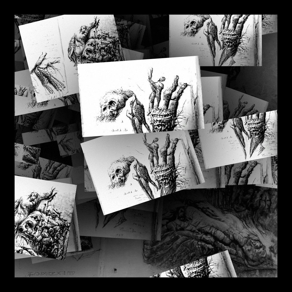 Zombie Anatomy Study Collage #7 static token preview