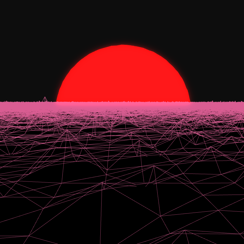 Generative Retrowave Field #17 static token preview