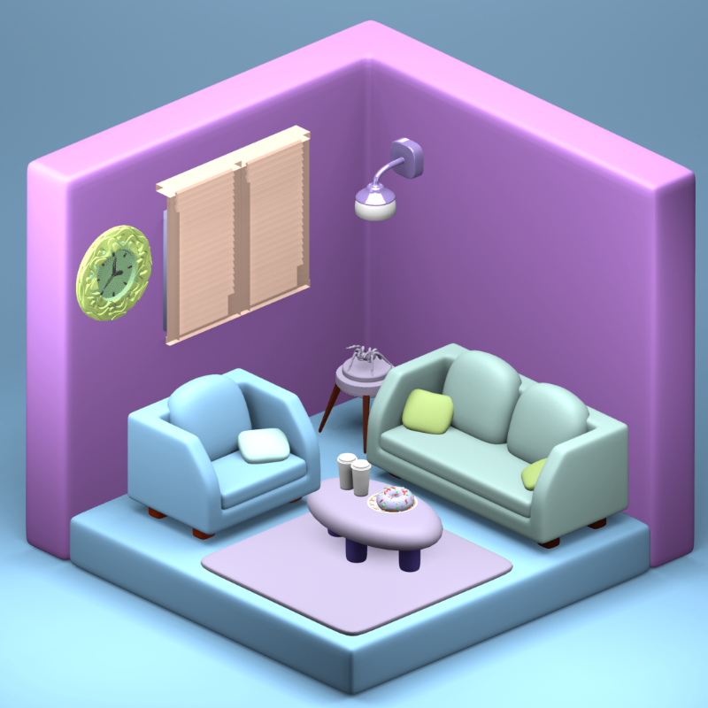 3D Fantasy Living room #3 static token preview