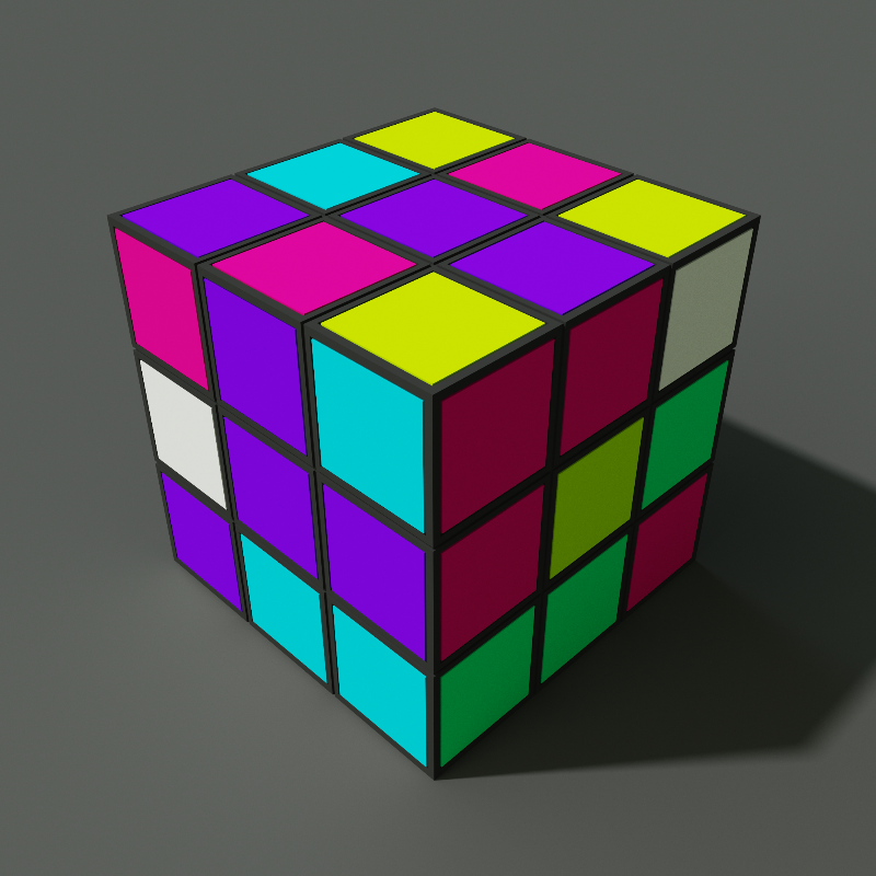 Rubik's cube in Voxel #1 static token preview
