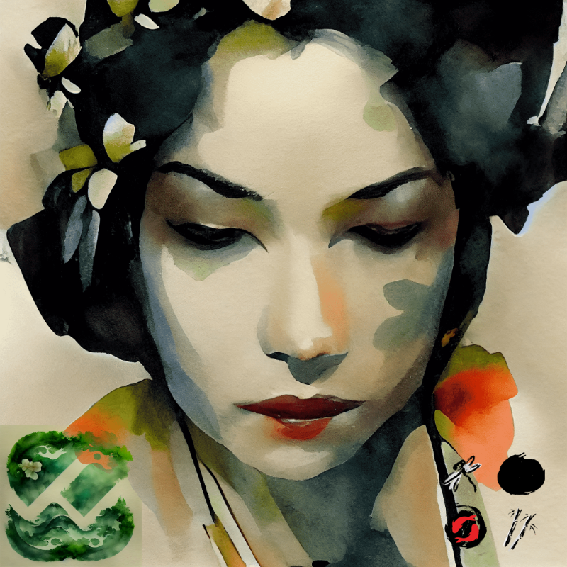 Geisha and nature #5 static token preview