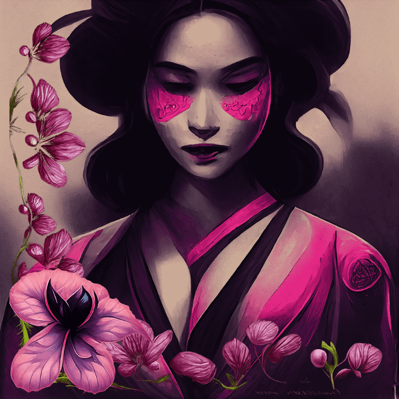 Geisha in Magenta #6 static token preview