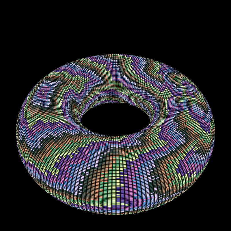 Reaction Diffusion on a Torus #13 static token preview