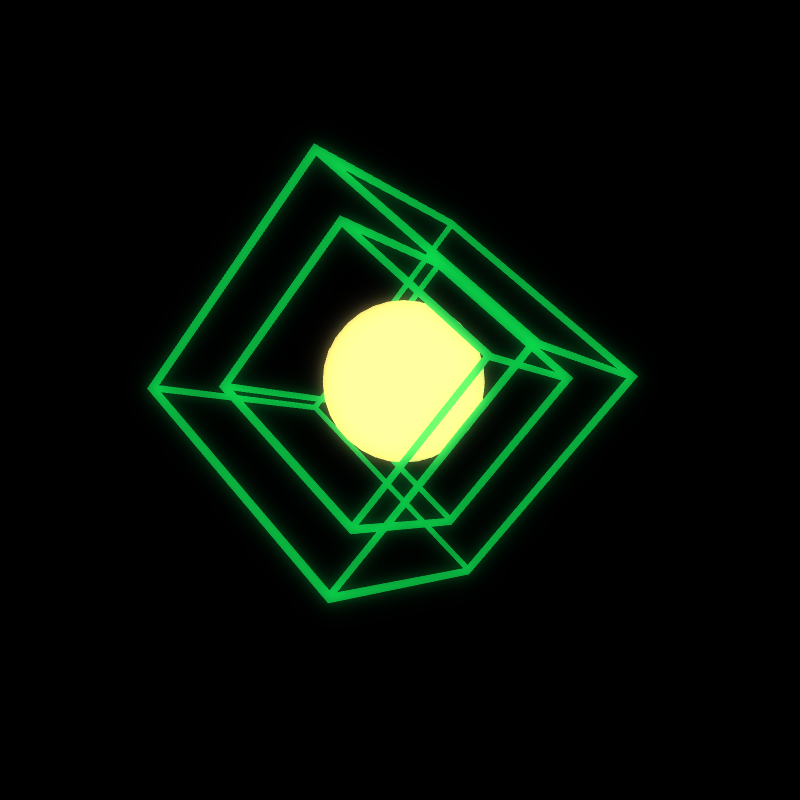 Generative Animation : Two Cube and Sphere #11 static token preview