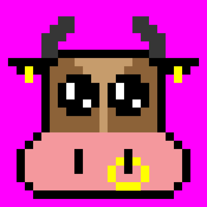 pixel cow #12 static token preview