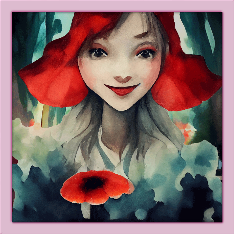 Alice and Big Red Flowers #5 static token preview