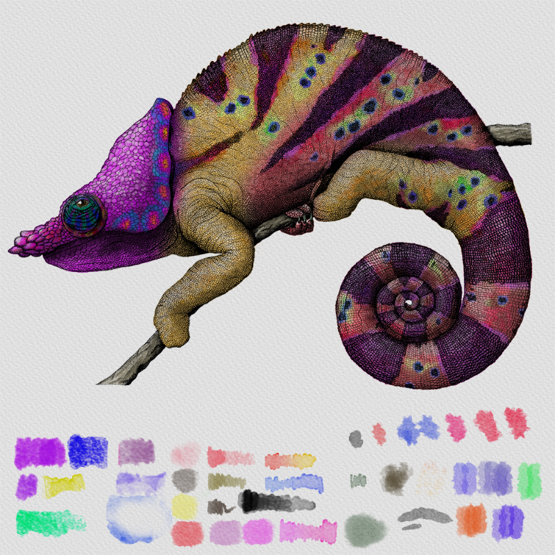 Colorful Cameleon #13 static token preview