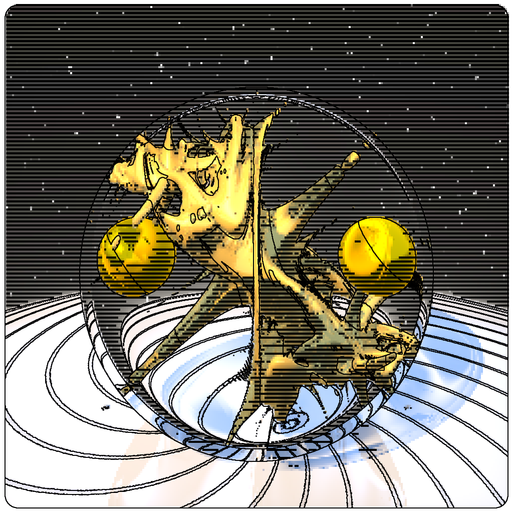 LL21 Mac Plus Fractal-in-a-Globe #14 static token preview